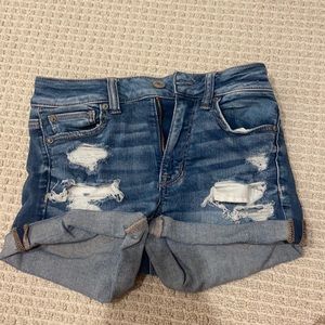 American Eagle high rise jean shorts